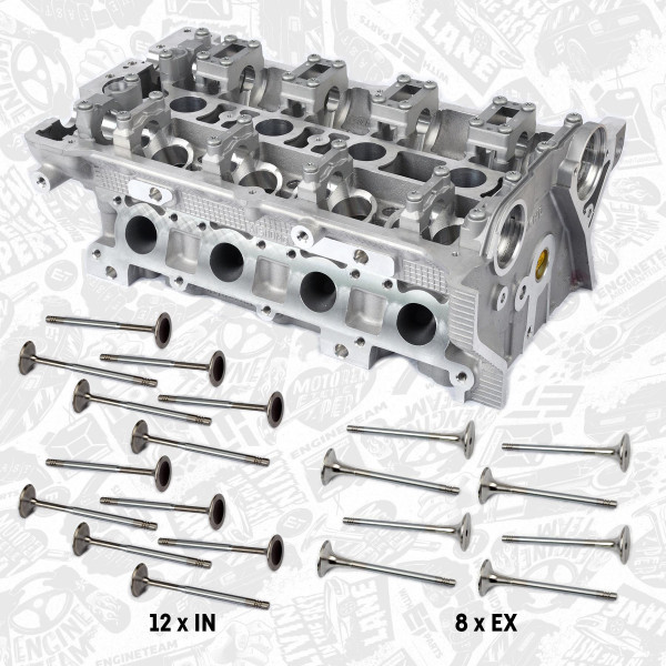 Cylinder Head + valves - HL0049VR1 ET ENGINETEAM - 06A103351J, 06A103351L, 058103351E