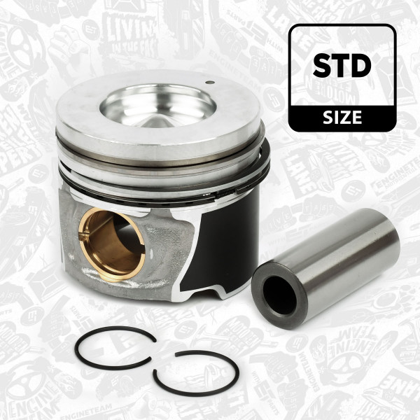 Piston with rings and pin - PM002800 ET ENGINETEAM - 23410-27901, 23410-27903, 23410-27904
