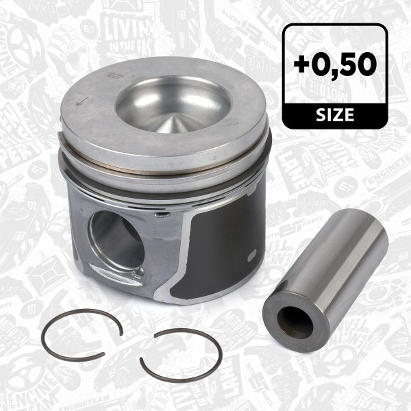 Piston with rings and pin - PM006250 ET ENGINETEAM - 87-437007-10, 99963620