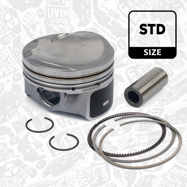PM006900, Piston with rings and pin, Complete piston with rings and pin, ET ENGINETEAM, Skoda Superb Octavia Yeti, VW Passat Sharan, Seat Audi CDAA CDAB 2008+, 06H107065DL, 06H107065BS, 06H107065BF, 06H107065DF, 06H107065CP, 41197600
