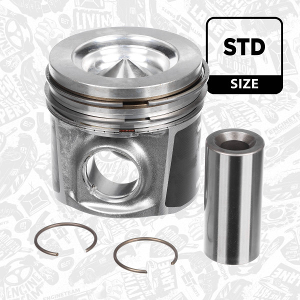 PM014100, Piston with rings and pin, Complete piston with rings and pin, ET ENGINETEAM, Fiat Ducato Iveco Daily-VI F1AFL411A Euro5/6 2014+, 500055511